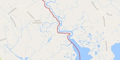 map of kayaking trail in Somerset County