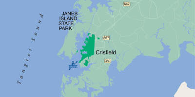 map of kayaking trail in Somerset County