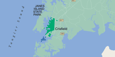 map of kayaking trail in Somerset County