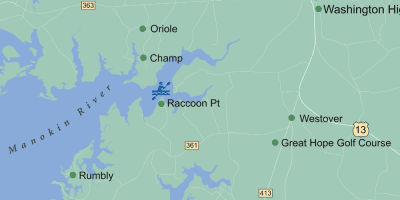 map of kayaking trail in Somerset County