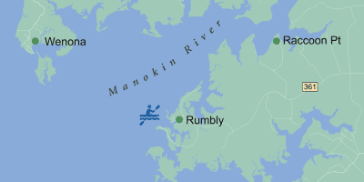 map of kayaking trail in Somerset County