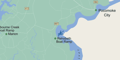 map of kayaking trail in Somerset County