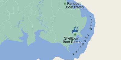 map of kayaking trail in Somerset County