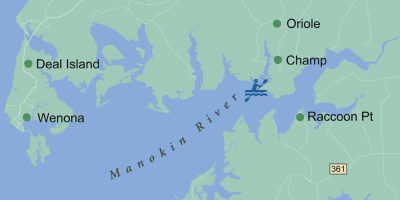 map of kayaking trail in Somerset County