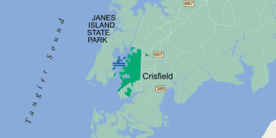 map of kayaking trail in Somerset County