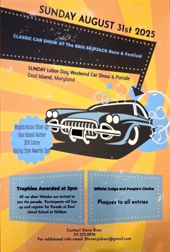 Classic Car Show at 66th Skipjack Race and Festival
