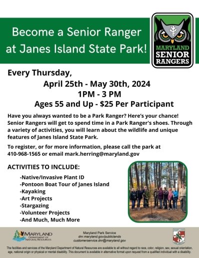Become a Senior Ranger at Janes Island State Park