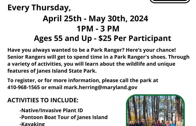 Become a Senior Ranger at Janes Island State Park