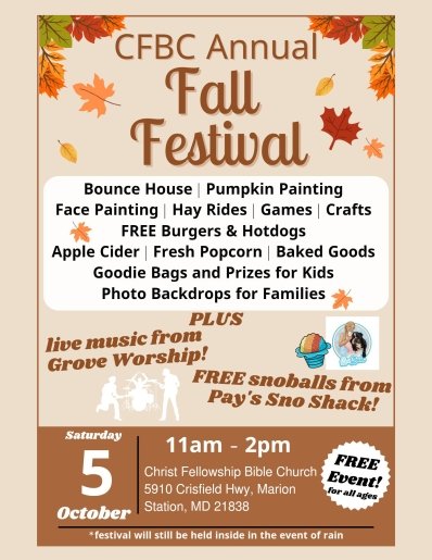 Christ Fellowship Bible Church Fall Festival