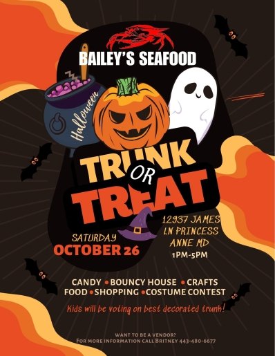Bailey's Seafood Trunk or Treat