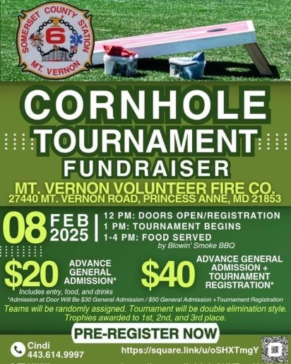 Mt. Vernon VFC Cornhole Tournament Fundraiser