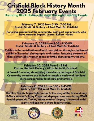 Crisfield Black History Month Events