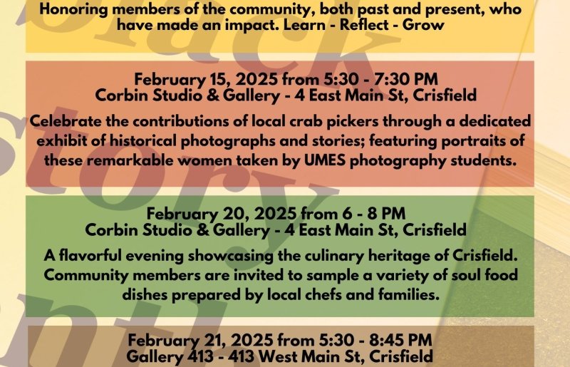 Crisfield Arts Black History Month Event