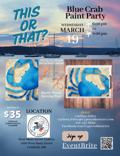 Blue Crab Paint Party