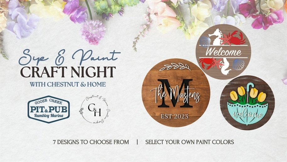 Spring Paint & Sip - Craft Night with Chestnut & Home