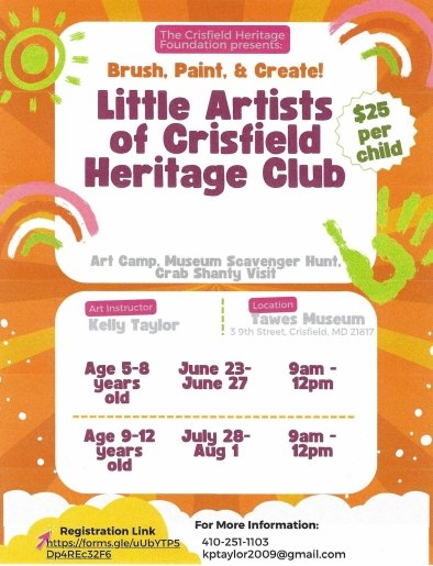 Little Artisits of Crisfield Heritage Club