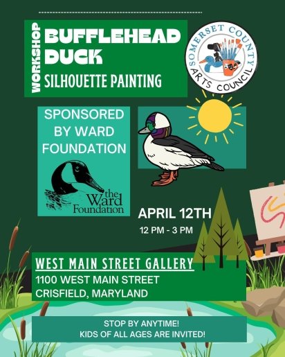 Bufflehead Duck Silouette Painting Workshop