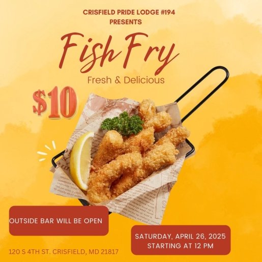 Fish Fry at Crisfield Pride Lodge #194