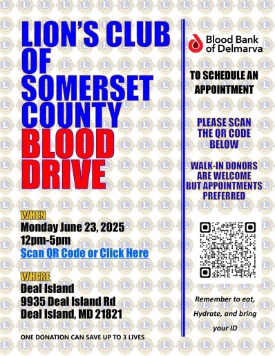 Lions Club of Somerset County Community Blood Drive
