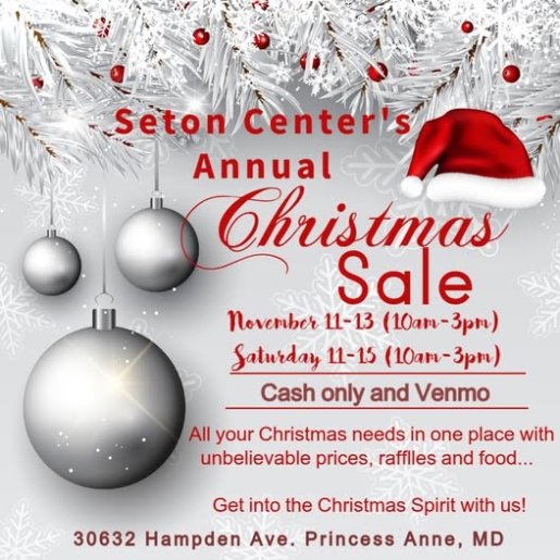 Seton Center's Annual Christmas Sale