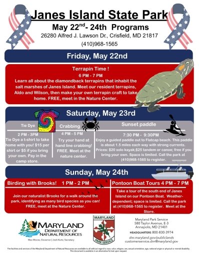 Weekend activities at Janes Island State Park