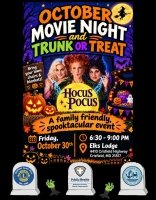 October Movie Night Trunk or Treat
