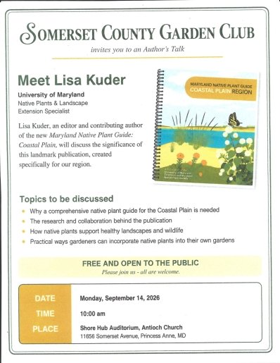 Author Talk: Maryland Native Plant Guide Coastal Plain Region