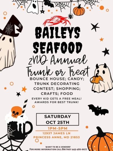 Balieys Seafood 2nd Annual Trunk or Treat