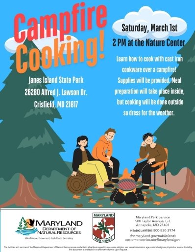 Campfire Cooking at Janes Island State Park
