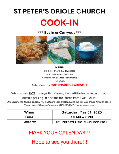 St. Peter's Oriole Church Cook - In