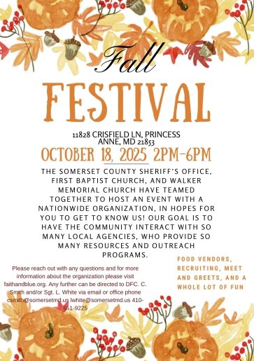 Faith and Blue Fall Festival