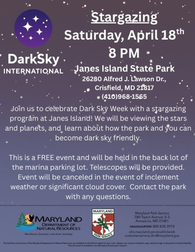 Stargazing at Janes Island State Park