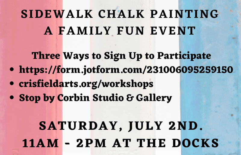 Crisfield Sidewalk Art Painting at the Dock