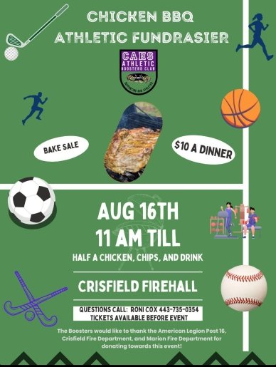 CAHS Athletic Boosters Chicken BBQ Fundraiser